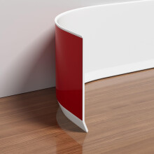 Flexible Vinyl Baseboard Trim 4 Inch Peel and Stick Floor Molding, 20 Feet White Rubber