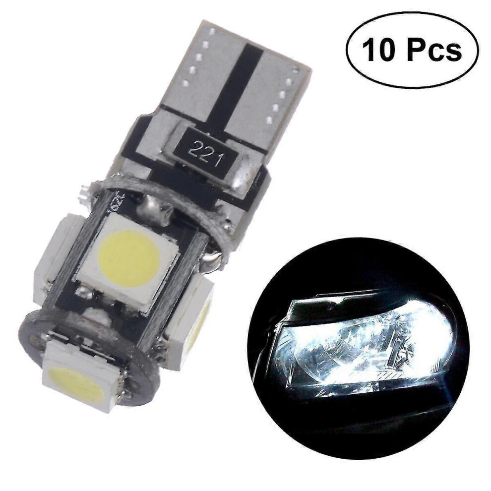 Car Led Bulbs T10 5050 10-Pack (5,5) 5Smd Decoding Interior Lights 6901508016903