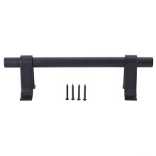 Barn Door Handle 7.9in Black Carbon Steel Pull for Wooden Doors Closets Cabinets Indoor Outdoor