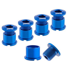 MUQZI 5-Teiliges Kettenblattschrauben-Set, 8,5 mm, Doppel-Kettenblattschrauben für Rennräder und Mountainbikes, Blau