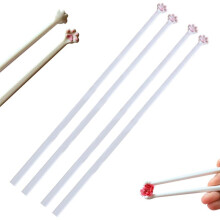 Cat Paws Chopsticks,Reusable Non-Slip Chopsticks, Cute PinkPaw Prints, Durables and Easy to Use CatClaw