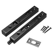 2 Chiavistelli per Porta da 6 Pollici - Serrature di Sicurezza Nascoste In Acciaio Inossidabile per Portefinestre con Ferramenta, Chiavistelli A Filo