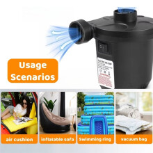 50W Electric Air Pump with 3 Nozzles for Vacuum Bags, Electric Inflatable Pump for Air Mattress Bed Swim Ring EU Plug