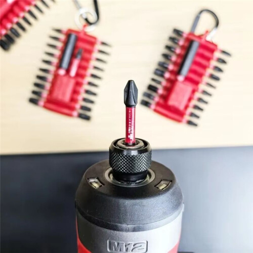 22Pcs Impact Screwdriver Bits Key Set Anti-Slip Multi Driver Potable Magnetic High Torque Bit Holder Drill Tool 2