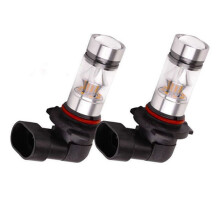 2 Pcs 9005 HB3 6000K 5W 2323 LED Projector Fog Driving Light Bulbs White