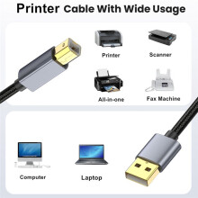 1.8M USB Printer Cable,USB 2.0 Type A Male to B Male Scanner Cord for       and More
