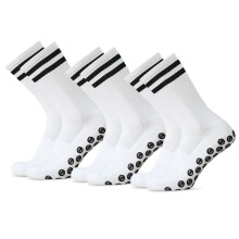 3 Paar atmungsaktive, rutschfeste Sportsocken Weiß für Größen 38-44