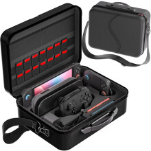 Bag for 2 Game Console Gamepad Controller Accessories Hard Case Storage Travel Suitcase Carrying Case,B
