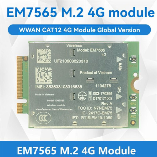 EM7565 4G LTE Module CAT-12 600Mbps CBRS NGFF Module Cat12 NGFF Module Cat12 for Laptop Wireless Module 2