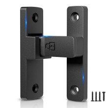 Barn Door Latch 90 Degree Stainless Steel Heavy Duty Door Lock for Gate Fence Garden Black