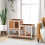 PawHut Conejera de Madera Bicolor 110 x 50 x 88 cm 2