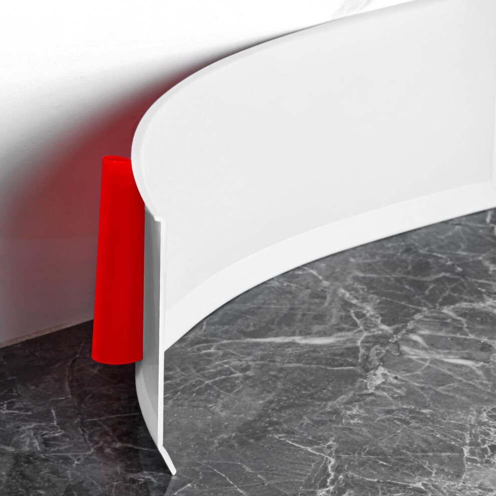 Peel And Stick Vinyl Baseboard Trim 4 Inch White Flexible Self Adhesive Wall Molding 20Ft 9771547226932