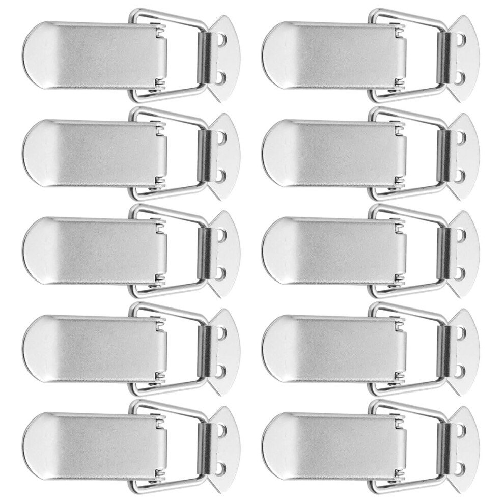 10Pcs Stainless Steel Spring Loaded Toggle Latch Hasp Lock Rustproof For Toolboxes And Chests 9169991249582