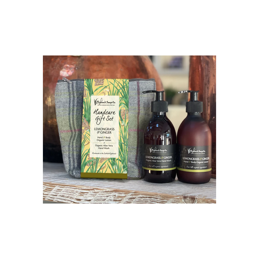 Highland Soap Company Highland Soap Co Scottish Lemongrass And Ginger Organic Hand Care Gift Set