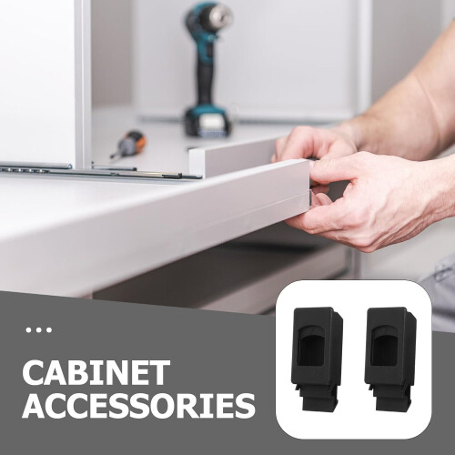 10pcs ABS Plastic Cabinet Door Latch Concealed Mount Lock Easy Install SpaceSaving for Home Office 1