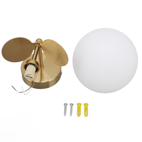 Luminária de parede LED em ferro e vidro, design minimalista moderno