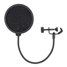 Professional Double Layer Microphone Pop Filter with 360 Gooseneck Clamp for Studio Recording