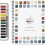 Libro di Acquerelli con Tema di Uccelli Set di 12 Colori per Principianti con Tutorial 1