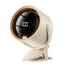 USB Rechargeable Desk Fan with 360 Rotation, Quiet Motor, Clip On for Camping and Travel  White