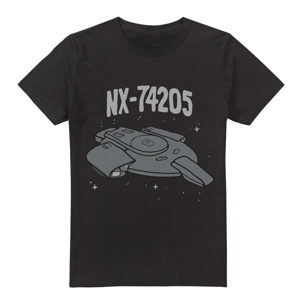 Star Trek (M, ) Mens The Defiant T-Shirt Black