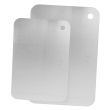 2Pcs Stainless Steel Cutting Board Set with Meat Chopper, Heavy Duty DoubleSided, Dishwasher Safe