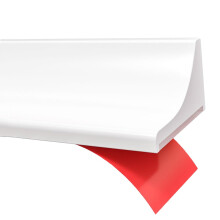 Shower Water Stopper 78In White Silicone Threshold Seal Easy Install WetDry Separation Trim