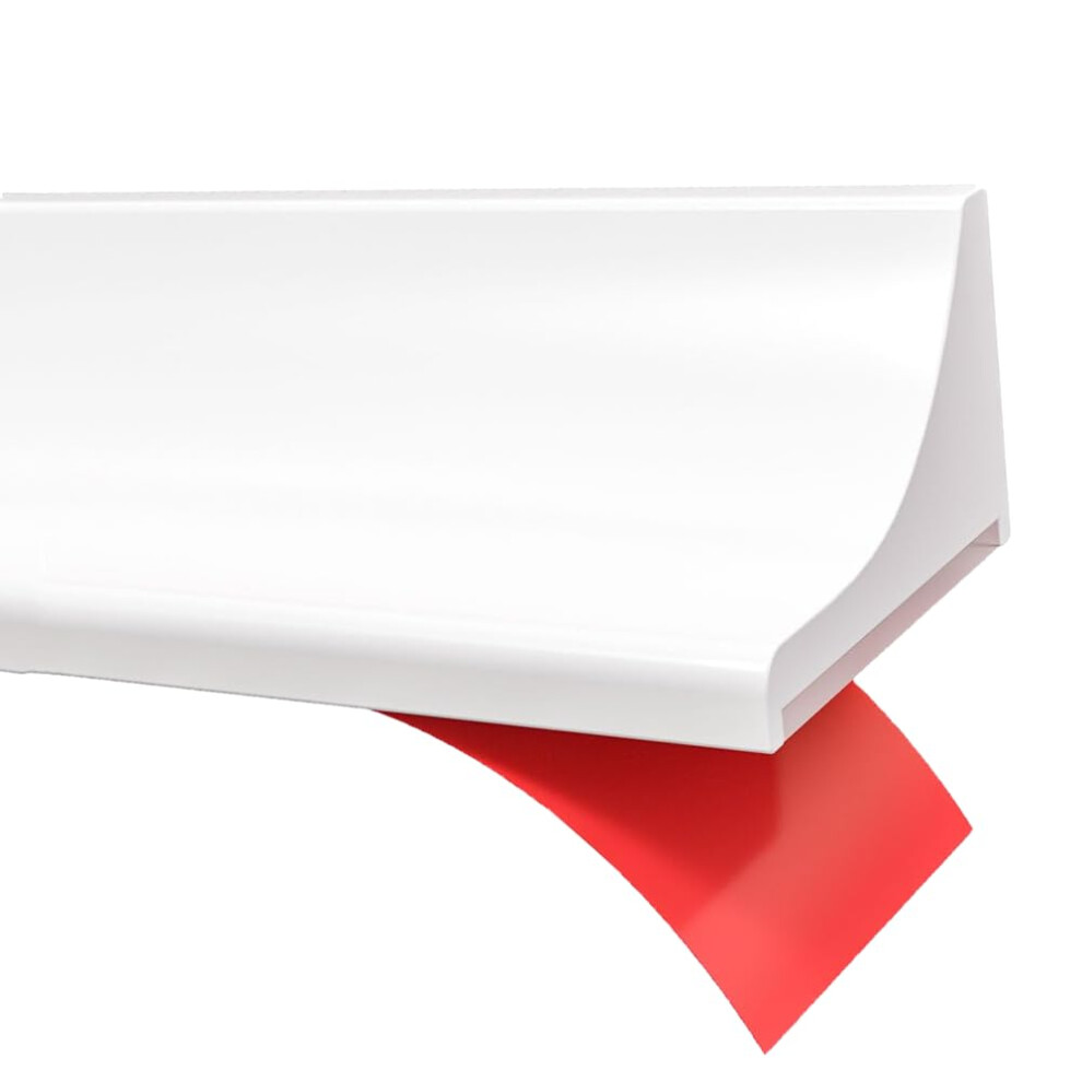Shower Water Stopper 78In White Silicone Threshold Seal Easy Install Wetdry Separation Trim 9771547227311