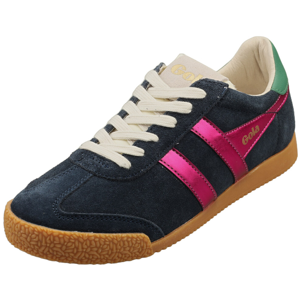Gola (, 8 (Adults')) Elan Glitz Suede Women's Navy/Fuchsia/Emerald Trainers Blue