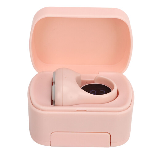 Pink Bluetooth Remote Control Ring with Charging Case for Phone Selfies