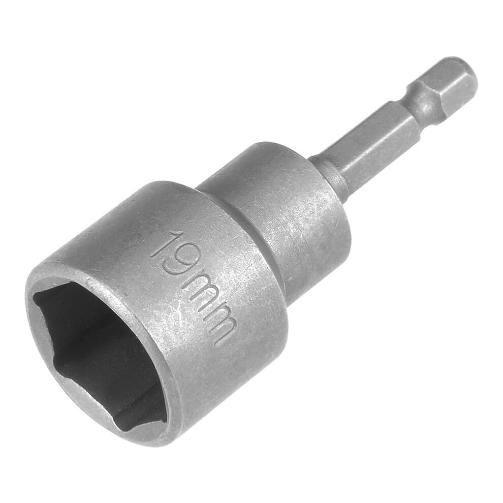 19Mm Magnetic Nut Driver 1/4 Inch Hex Shank Impact Socket Adapter Crv Steel 65Mm 9771547227380