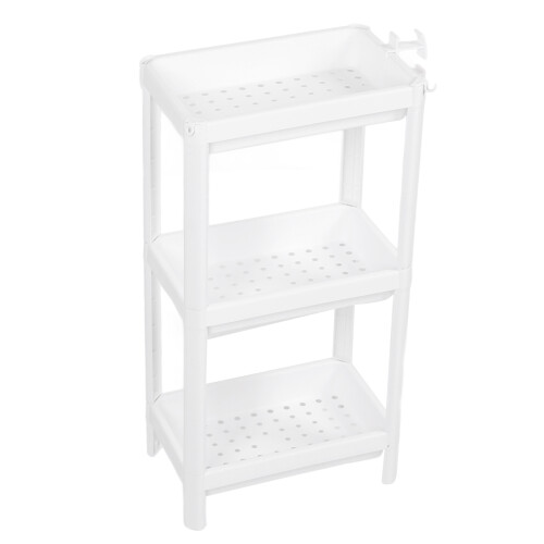 Multifunctional Plastic Storage Tower Shelf 3 Layers for Kitchen & Bathroom