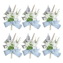 Unique Silk Lapel Flower Unique Corsages Badges for-White