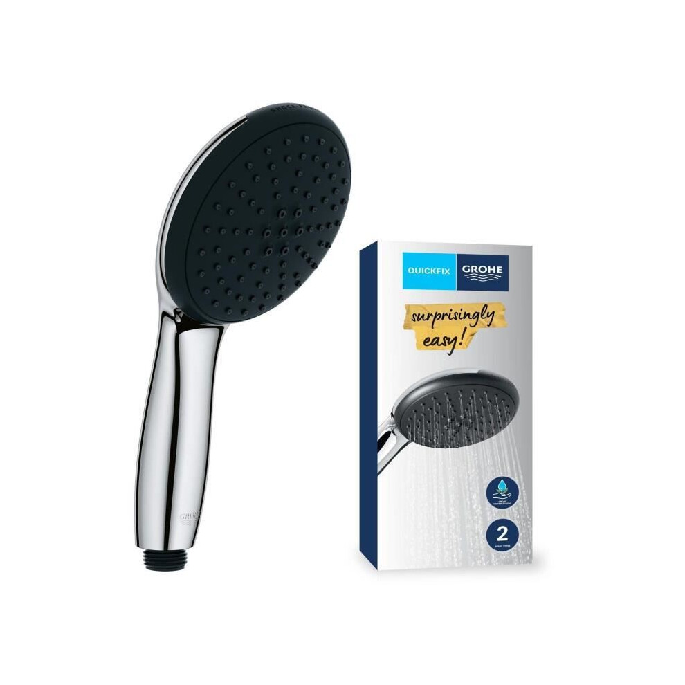Grohe Shower Head - Vitalio Start 110 27946001 - 2 Jets (Rain/Stimulating) - Water Saving - Anti-Limescale Process - Chrome