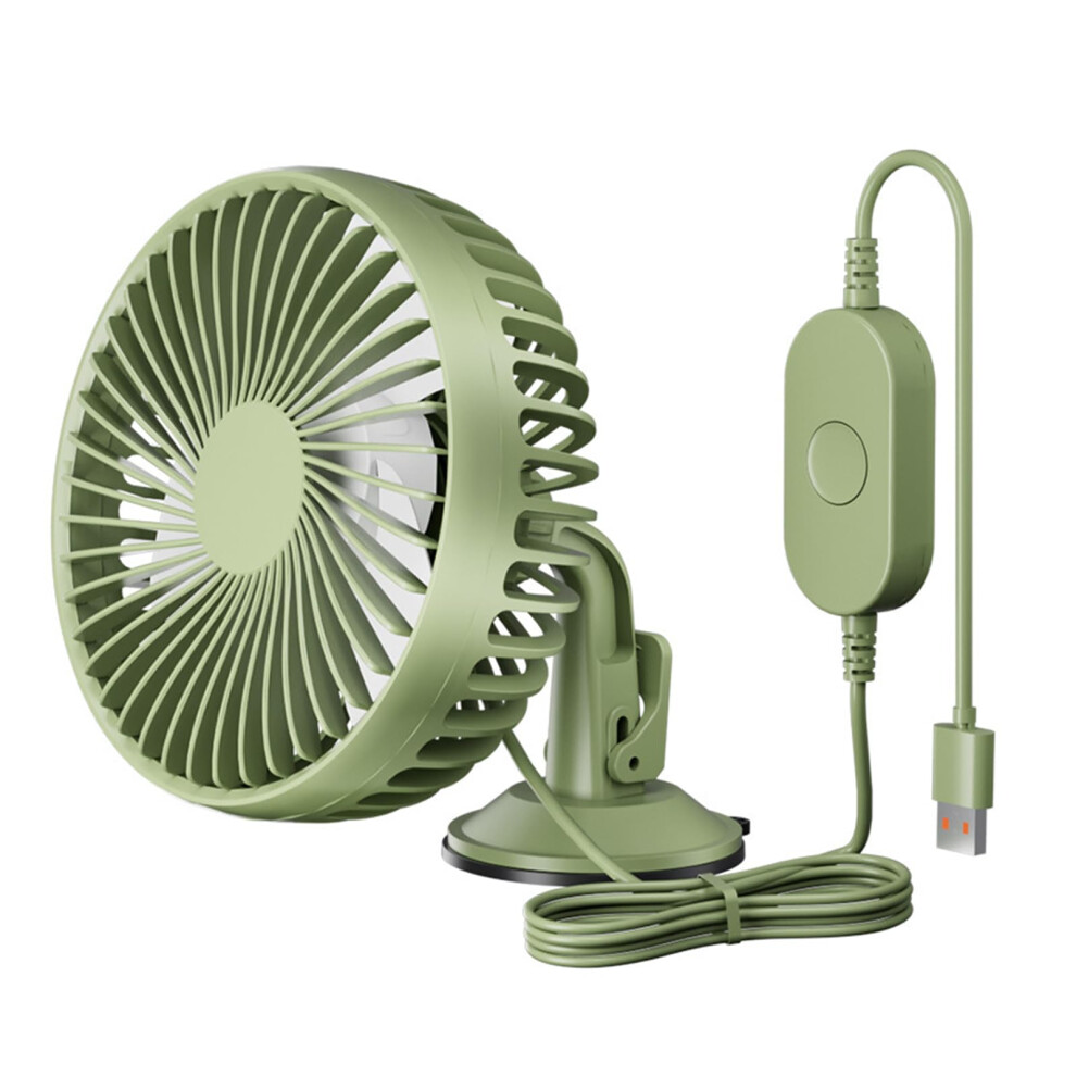 Usb Car Fan 360 Adjustable Rotation With 3 Speed Settings, Quiet Low Noise, Strong Suction Cup 9169991250106