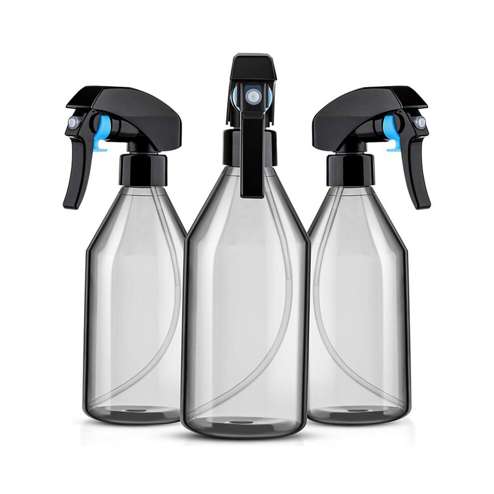 Plastic Spray Bottles For Cleaning Solutions,10Oz Reusable Empty Container With Durable Trigger Sprayer, 3Pack Black 4714183050818