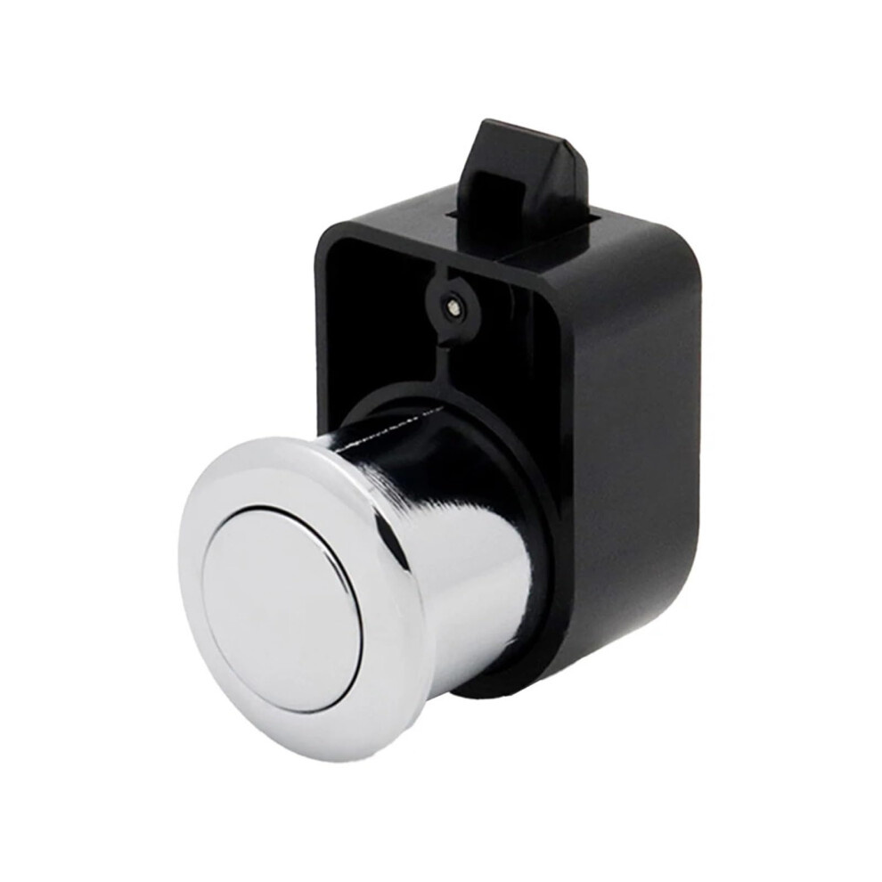 Cabinet Lock Push Button Latch With Key For Marine Yacht Caravan Camper Silver Durable 9771547227441