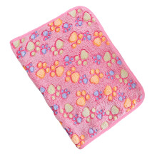 Pet Blanket Coral Fleece 40x60cm Soft Paw Pattern Comfortable Washable