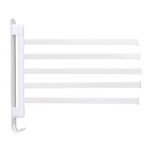 Porte-serviettes pivotant pour salle de bain, barre porte-serviettes rotative gain de place en acier inoxydable, support porte-serviettes mural,