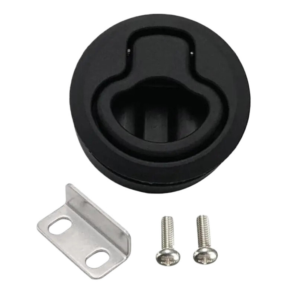 Black Round Boat Latch Marine Flush Pull Handle 5Pcs Vibrationproof Lock For Boats Rvs 9169991250182