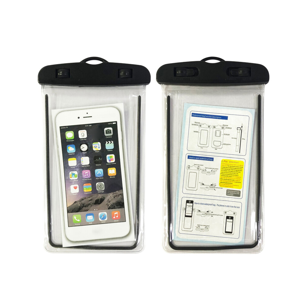 Waterproof Phone Pouch Ipx8 Rated Underwater Dry Bag Case Easy Lock Heavy Duty Waterproof Cellphone Protector For Iphone Samsung Galaxy With Adjustabl 9399812636042