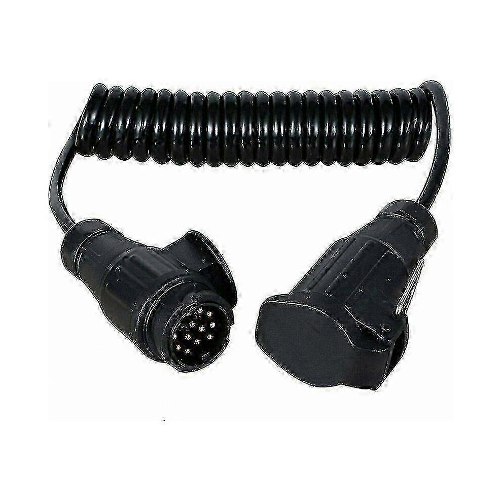 13-Pin Trailer Extension Cable, P2025011 2M Spiral Cable, Suitable For Trailers, Caravans, And Bike Racks 6901508022812