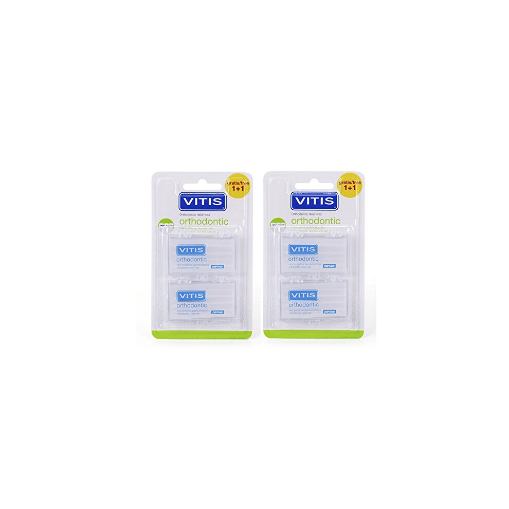 Vitis 2 Pack Orthodontic Relief Wax Strips (4Pcs)