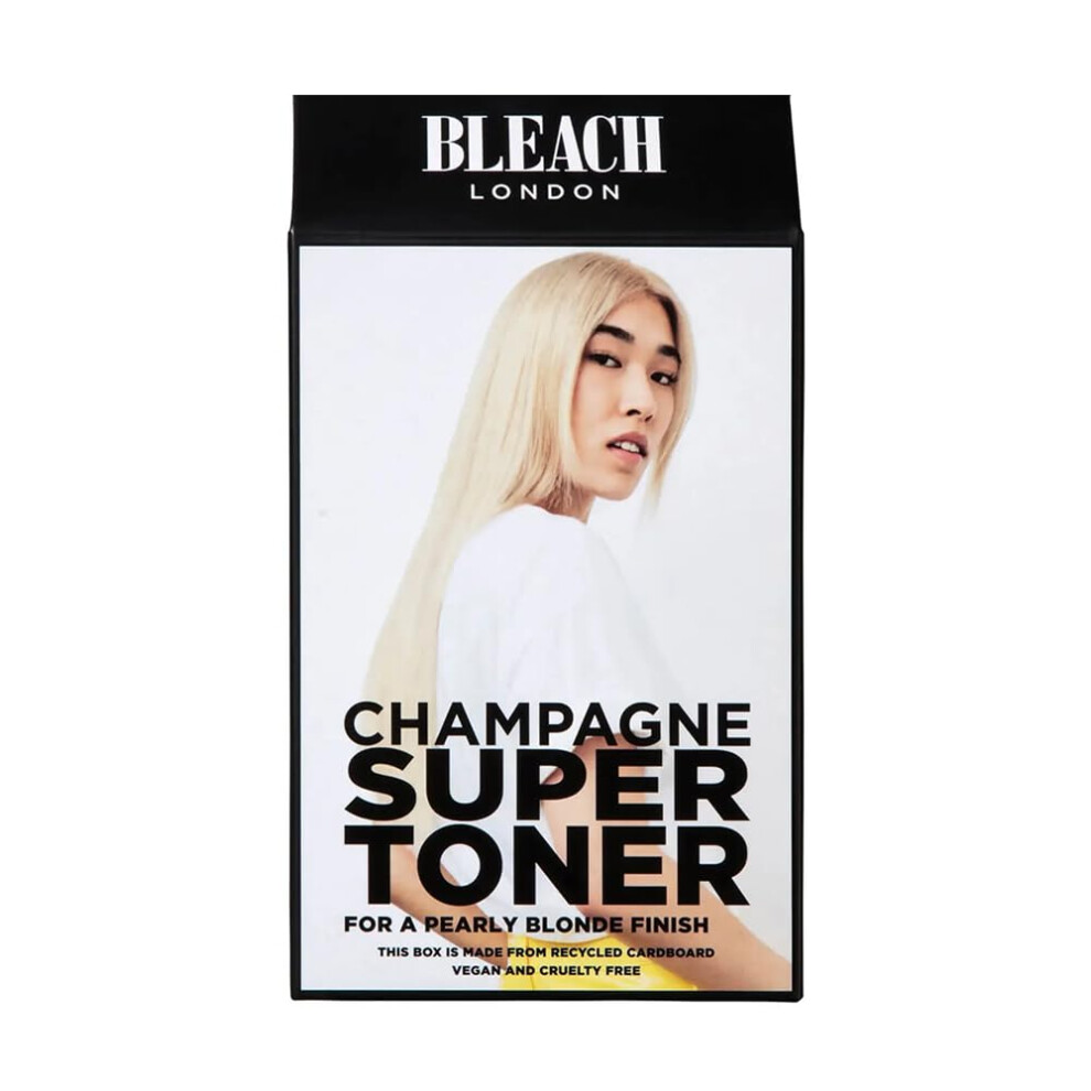 Bleach London Golden Champagne Super Toner Kit - Ammonia-Free Toning For Hour Blonde Finish - Ideal For Neutralising Brassiness - With Smooth And