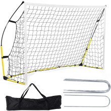Football Goal Net 8X5 Feet Yellow Frame Garden Home Soccer