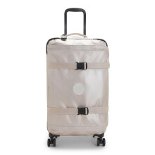 Kipling Spontaneous M Medium Wheeled Luggage, Upright, Metallic Glow (Silver)