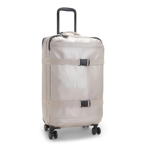 Kipling Spontaneous M Medium Wheeled Luggage, Upright, Metallic Glow (Silver) 1