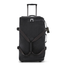 Kipling TEAGAN M Medium wheeled duffle, Upright, Black Noir (Black)