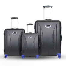 Vivien Kondor London Travel Smart Black Hardshell Luggage Bags (Cabin + Medium + Large Suitcase)