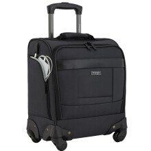 Wrangler 15" 4-Wheel Spinner Underseat Carry-on Luggage with Side USB Port, Charcoal, 15-Inch Underseat Carry-On, 15" 4-Wheel Spinner Underseat