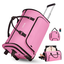 DEVPNR Rolling Garment Bags for Travel, 59L Rolling Duffle Bag with Wheels and Shoe Compartment for Men and Women, 3 in 1 Carry on Convertible Travel
